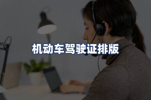 机动车驾驶证排版